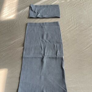 Striped Tube Top and Skirt Set